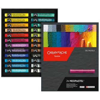 Oljepastellkritor NEOPASTEL Caran d'Ache, 24-pack