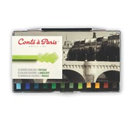 Torrpastellkritor Conté landskap, 12-pack