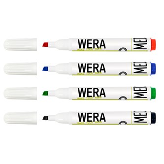 Whiteboardpenna snedskuren spets, 4-pack