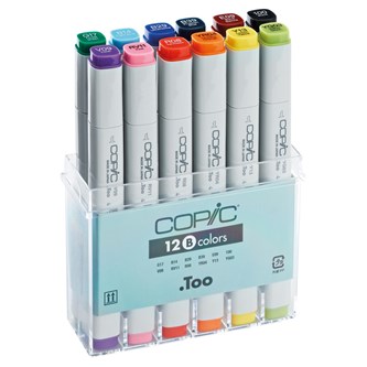 Dubbelspetsad marker COPIC classic, 12-pack