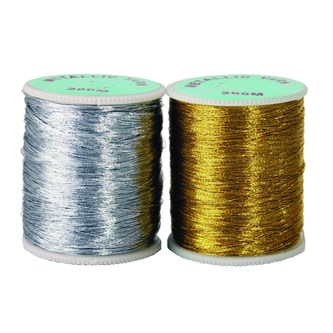 Metallictråd guld och silver, 2-pack