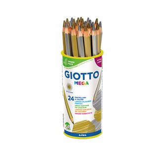 Färgpennor Giotto Mega guld/silver, 24-pack