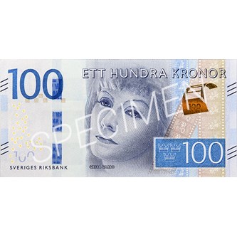 Sedel 100 kronor, 100-pack