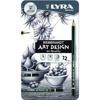 Skisspennor Lyra Art Design, 6B-4H, 12-pack