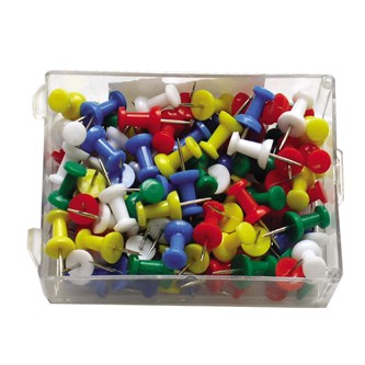 Kartnålar Push-Pins 100-pack