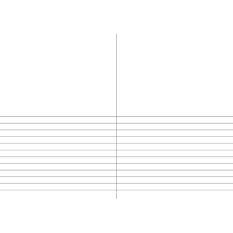 Skrivhäfte A5, ½ blank ½ linjerad 8,5 mm 25-pack