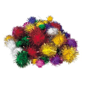 Pompoms glittriga, 100-pack