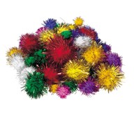 Pompoms glittriga, 100-pack