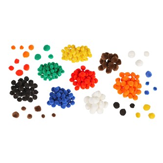 Mini-pompoms, 100-pack