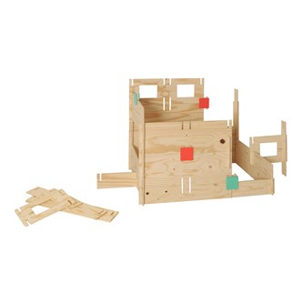 Byggset i plywood - Building Pieces 62 delar